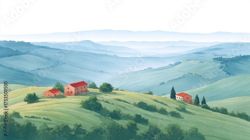 Tranquil Tuscan hills embrace sunlit ochre villas; Festa della Rificolona celebrates lantern-lit harvest, ethereal serenity unfolds