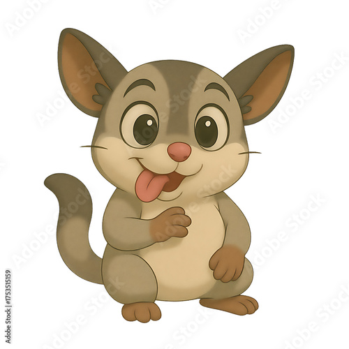 Playful Sugar Glider with Tongue Out