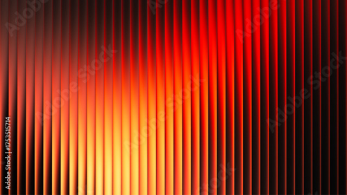 Intense summer heat through fractal glass. Dynamic gradient explodes with summer warmth and digital aesthetics in glowing glass lines. Hot summer vibes with solar heat power in vivid geometric form