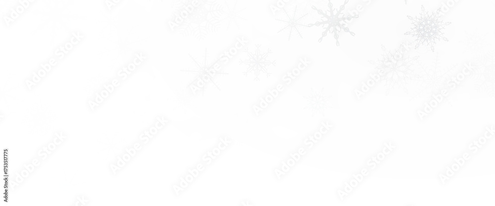 Fototapeta premium Winter background with falling snowflakes isolated on transparent background, vector png. Snowfall, blizzard, snow storm, snow hurricane. Snowflakes. 