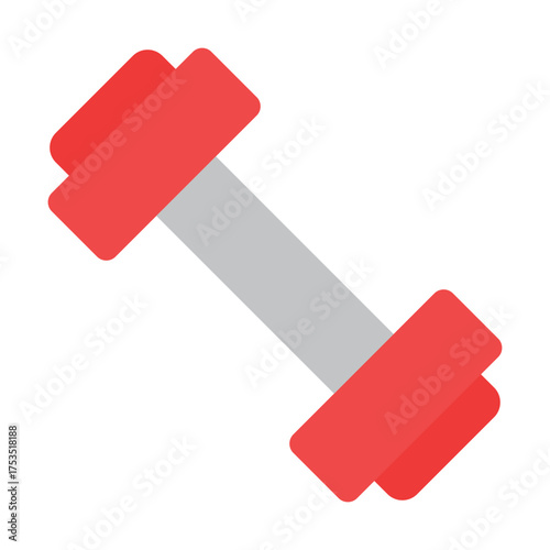 Dumbbell Icon – Fitness and Gym Equipment Vector Illustration