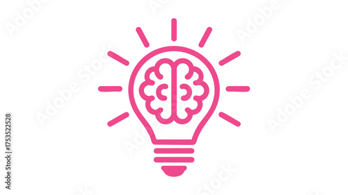Brain inside lightbulb symbolizing innovation and ideas
