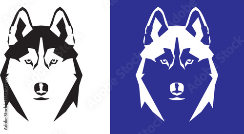 Abstract black and white shapes creating a modern design element