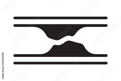 Thrombosis icon. Flat design. one line Icon drawing with white background