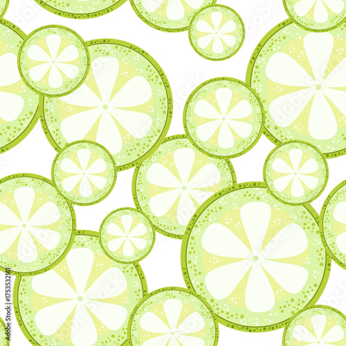 Bilimbi Jamaican tropical exotic fruit slice seamless pattern vector illustration	
