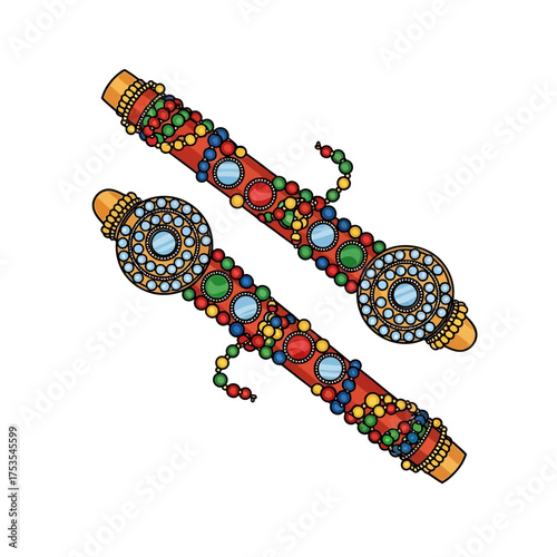 Colorful cultural hair accessories with beaded details, perfect for showcasing vibrant traditions and unique fashion styles, ideal for bohemian designs