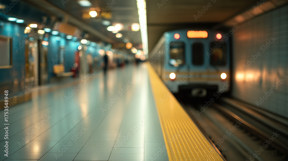 Obraz premium Blurred subway background