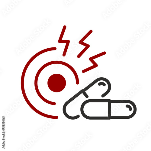 painkiller icon, pain pills, vector illustration eps10