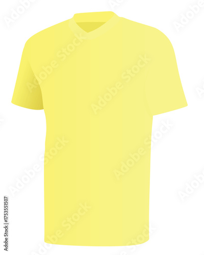 Yellow t shirt. vector illustration	
