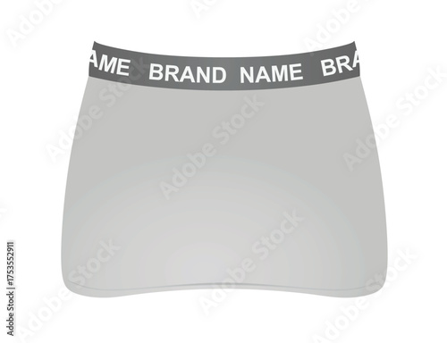 Brand name mini skirt. vector	