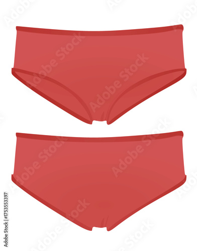 Men red swim suit. vector illustration	
