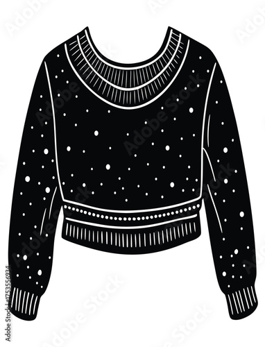Vector illustration of a t shirt and sweater fashion clothing design