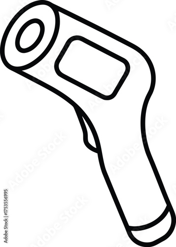 Infrared Thermometer Line Art Transparent Background