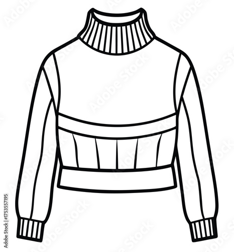 Vector illustration of white shirt sweater clothing design