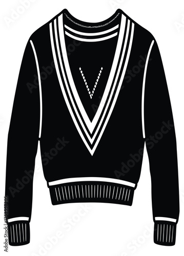 Vector illustration of a gray sweater t shirt design fashion clothing