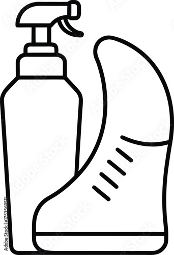 Shoe Sanitizer Line Art Transparent Background