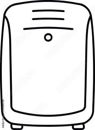 Smart Closet Dehumidifier Line Art Transparent Background