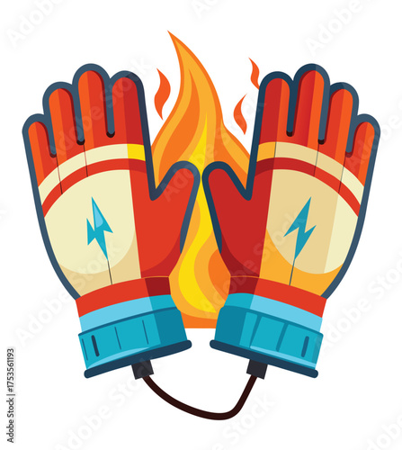 Warm and comfortable electrically heated gloves, designed for ultimate cold weather protection during various winter sports and outdoor activities, ensuring cozy hands with integrated heating elements