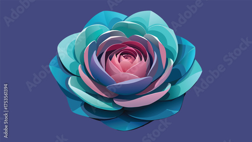 paper flower poster with 3d.
