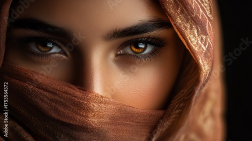 Cultural expression portrait of a veiled woman middle east photography intimate close-up identity and tradition