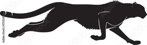 Silhouette of a cheetah in full stride capturing the essence of speed and grace