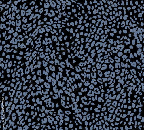 Photography Abstract blue leopard print seamless pattern on a black background