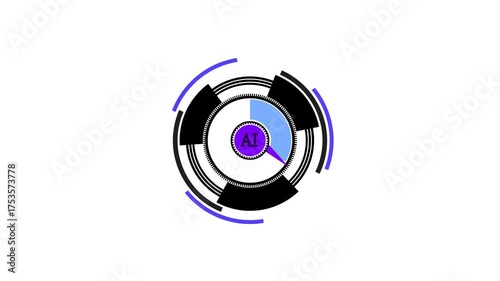 Abstract background with various technological elements.Abstract color technology circles.