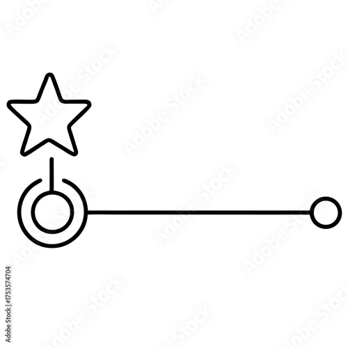 Editable timeline icon representing a start point progress or a beginning stage in a project or process ideal for presentations and infographics