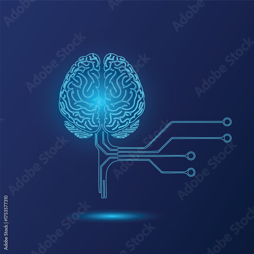 Brain Connections Communication Concept Neural Network Vector Diagram