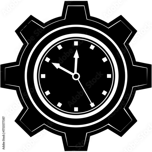 Modern abstract illustration of a clock face symbolizing effective time management productivity and scheduling for business and personal planning