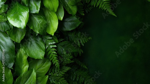 A collection of lush green leaves, showcasing the beauty of nature and the serenity it provides, perfect for evoking a sense of tranquility and life.