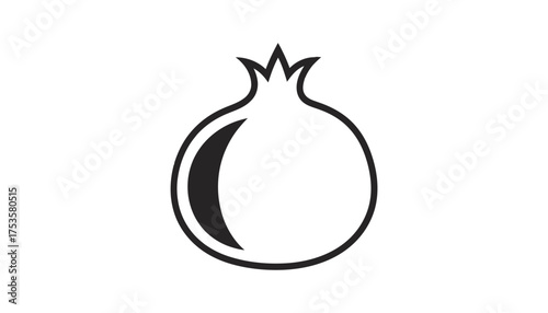 Vector art of pomegranate icon