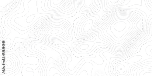 Topographic map background. Geographic line map with elevation assignments. Contour background geographic grid. Vector illustration.Seamless Light topographic topo contour map background.