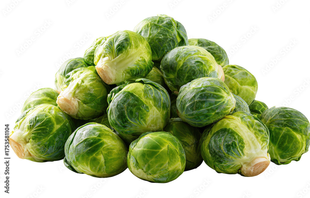 Fototapeta premium Fresh Brussels sprouts in a pile