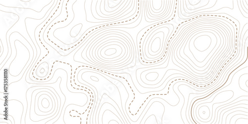 Topographic map background. Geographic line map with elevation assignments. Contour background geographic grid. Vector illustration.Seamless Light topographic topo contour map background.