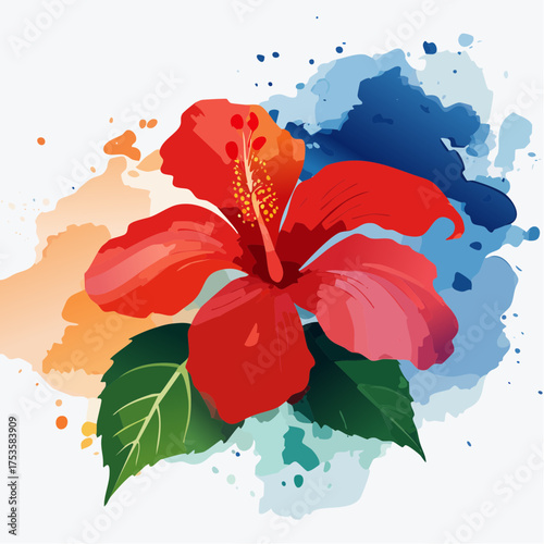 Hibiskusblüte in tropischer Farbenpracht