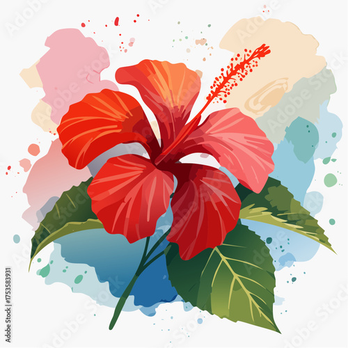 Hibiskusblüte in tropischer Farbenpracht