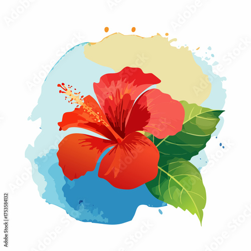 Hibiskusblüte in tropischer Farbenpracht