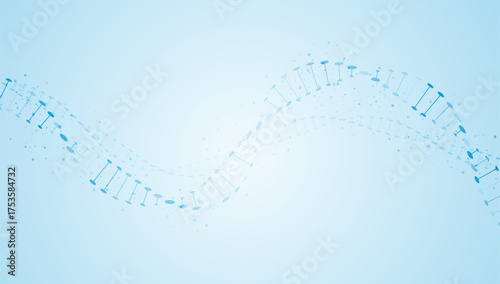 DNA. Medical science, genetic biotechnology, chemistry biology. Innovation technology concept and nano technology background