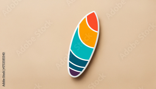 a colorful stylized surfboa...