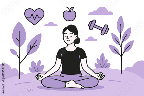 Mindful meditation in nature: embrace wellness, fitness, and healthy living