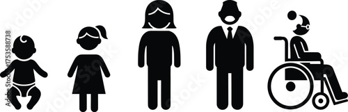 Male Life Stages Icons
