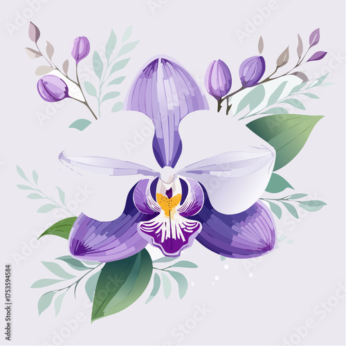 Orchidee in Violett und Weiß – edel und anmutig