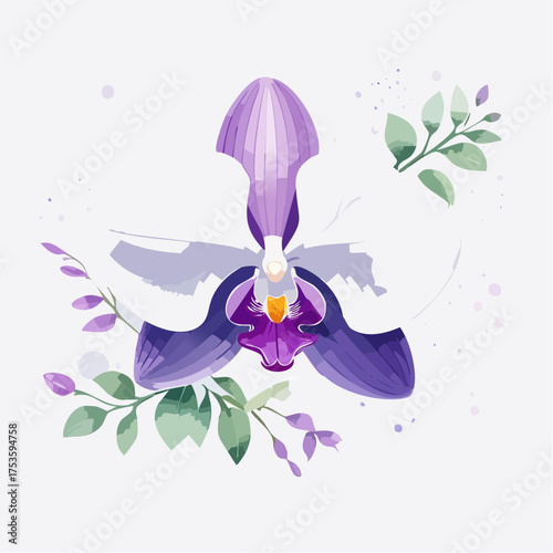 Orchidee in Violett und Weiß – edel und anmutig