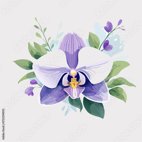 Orchidee in Violett und Weiß – edel und anmutig