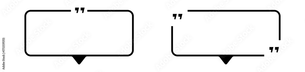 Naklejka premium Rectangular quote frames with borders for highlighting text.