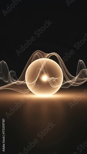 Glowing Orb With Abstract Streamers
