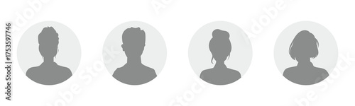 Avatar, user profile, person icon, profile picture. icons, screensavers and as a template. Default avatar profile icon. Gray placeholder. generic avatar, web and app default user profile image .