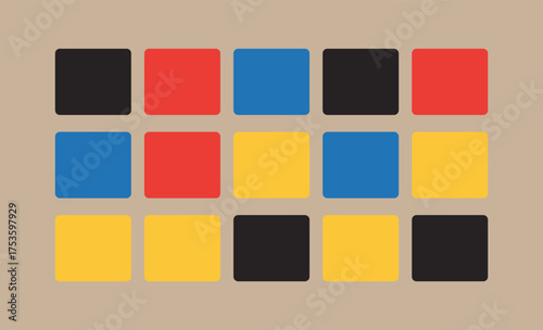 Colorful square blocks arranged in a grid pattern