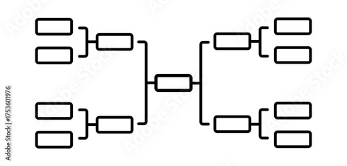 Simple tournament bracket design for organizing and visualizing competition stages effectively.